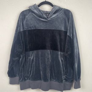 Champion Elite Gray & Black Velour Hoodie XL